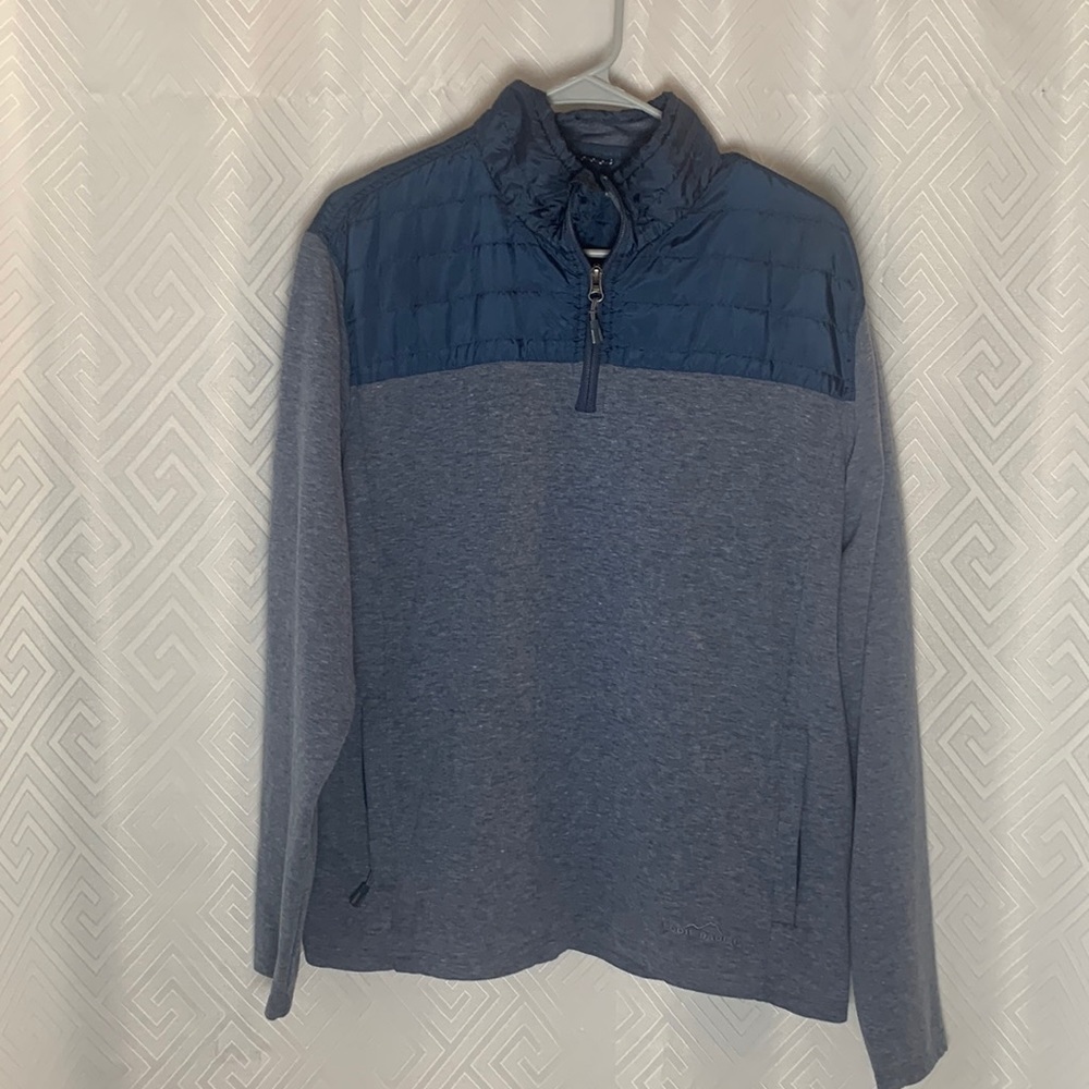Eddie Bauer Quarter Zip Pullover Quilted Yoke